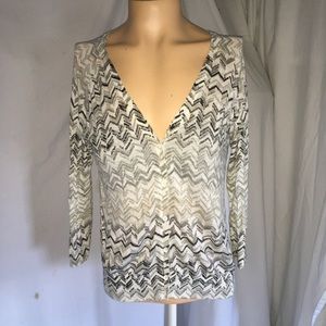 Sonoma Life & Style Black, White, Grey, Brown lightweight Button Down Sweater